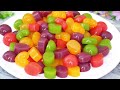 Chewy jelly candy fruit recipe , only 3 ingredients! easy and delicious