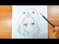 How to Draw a Cute Anime Girl Step by Step | Easy Anime Girl Drawing Tutorial | The Killer Sketcher