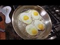 1495 How to Cook Eggs in a stainless steel pan without sticking Sunny Side Up over easy medium AllCl