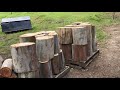 Throwing wood chips & Making firewood!