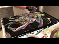 NINJA SWIPE/acrylic pour!! MUST SEE! Gloriously huge!