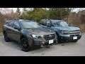 Subaru Outback Wilderness vs Ford Bronco Sport Badlands | SUV Comparison | Driving.ca