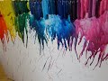 Homeschool fun: melting crayons artwork