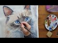 How to Watercolor Paint Cat Eyes +BONUS my new AMAZING trick 4 Eyes - Rembrandt's Windmill Principle