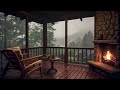 Thunder and rain on the balcony, the fireplace crackles, it easy to sleep in a cozy wooden house