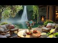 Peaceful Lakeshore Ambience by Peaceful Music, Nature Waterfall & Forest in Cozy Morning
