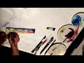 Painting Watercolor sky on Crescent Illustration Board.