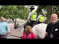 POLICEWOMAN SWIFTLY STOPS RULE-BREAKER DURING CHANGING OF THE GUARD