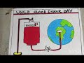 World Blood Donar Day Poster ## sakshi art and craft ##