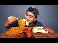 Lebaran MUKBANG SAMYANG KEJU + KFC SAOS SAMYANG + 10 TELUR + DAGING KOTAK!!