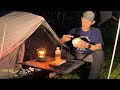 SOLO CAMPING IN REAL HEAVY RAIN - RELAXING CAMPING WITH RAIN SOUNDS - ASMR