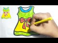 How to draw frock step by step very easy drawing for kids. drawing for beginners.