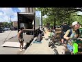 Nichols Farm & Orchard Loading Truck After Saturday Farmers Market In Lincoln Park Chicago