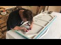 OCEAN RESIN ART TIME LAPSE - HOW TO PAINT OCEAN WAVES | LARGE 3D RESIN BEACH ART  - HUNTINGTON BEACH