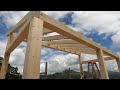 How to Build a Timber Frame Tiny Office | Part 7 | Timber Structure Construction on the Mountainside