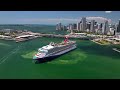 Carnival Sunrise arrives in Miami with NEW Paint Job | Aerial Views - 4k