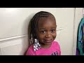 Knotless Box Braids + Feed In Braids on My Toddler | Kid Friendly Braids and Beads