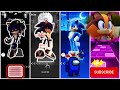 Sonic EXE VS Sonic EXE VS Sonic VS Sonic | Tiles Hop EDM Rush
