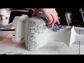 How to Stamp Curved Surfaces with IOD Stamps: Thrift Flip Lamp Edition
