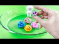 Mixing Rainbow CLAY with Pinkfong in Mini Heart SLIME Coloring! ASMR