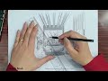 How To Draw A Bathroom In One Point Perspective | Step By Step