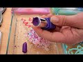 Pink Purple vs Blue Green - Mixing Makeup Eyeshadow Into Slime ASMR