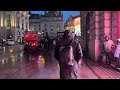 1 Hour of London Heavy Rain ☔️ Rain Walk Ambience [4K HDR]