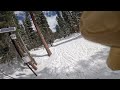 Skiing Steep Gully #3 at Arapahoe Basin Ski Area Colorado