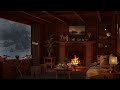 Deep Sleep in 3 Minutes - Cozy Winter with Snow Storm Sounds, Snowfall, Wind Sound, Fireplace