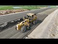 Best Process Grader Activities Spreading Gravel Making Foundation Roads | Grader Installing New Way