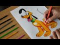 Drawing Pluto (Disney) Time Lapse | JMZ Illustrations