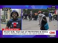 CNN reporter hit by fragment of tear gas canister while reporting on Kenya protests