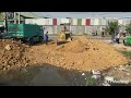 Mix 2 VDO Start & Finish 100% Complete Filling Land Project By Stronger Bulldozer & Dump Trucks 5Ton