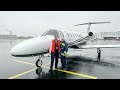 Citation CJ3+ Business Jet - Take off in Iceland with 50 knots winds!