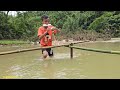 Daily life of an orphan boy khai who traps fish to sell, fish trapping techniques, Ancient fish trap