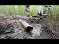 Replacing a clogged culvert pipe