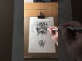 Drawing Demon Skull Ink Art