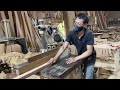 How To Building Wooden Stair Railing // Wood Worker Install Wooden Stair Handrail In The New House
