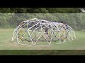 Geodesic Tunnel Dome with 4 Extensions