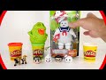 GHOSTBUSTERS SLIMER and STAY PUFT MARSHMALLOW MAN Fun Figures for Collectors and 80's Movie Buffs