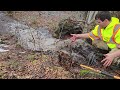 Unclogging Thirsty Tree Culvert Raw Footage