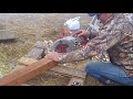 Timber Frame Texas Longhorn cattle squeeze chute! Part 6 - Joining the sides