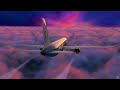 Goodnight Flight Through Gorgeous Sunset! | Airplane Sounds for Sleeping