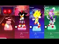 Sonic 🆚 Shadow 🆚 Knuckles 🆚 Amy 🆚 Tails 🆚 Dark Sonic 🆚 Blaze 🆚 Rouge | Sonic Team Tiles Hop EDM Rush