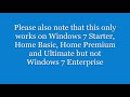 How to activate Windows 7 for free (See description)