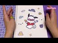 UNBOX/ASMR Decorate with Sticker book Kuromi, Melody, Hello Kitty, Pompompurin #sanrio #papercraft