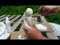 Painting concrete statuary with an easy marble like finish