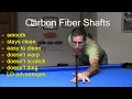 How to Select a Pool Cue, Cue Ball Deflection, Carbon Fiber, Revo vs. Cuetec