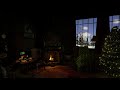 Christmas Ambience | Winter Snow & Blizzard | Country Cottage | Crackling Fire | Festive Vibes