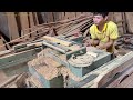 Amazing Mr Văn Woodworking Skills || Giant Table and Chair From Extremely Heavy Solid Hardwood